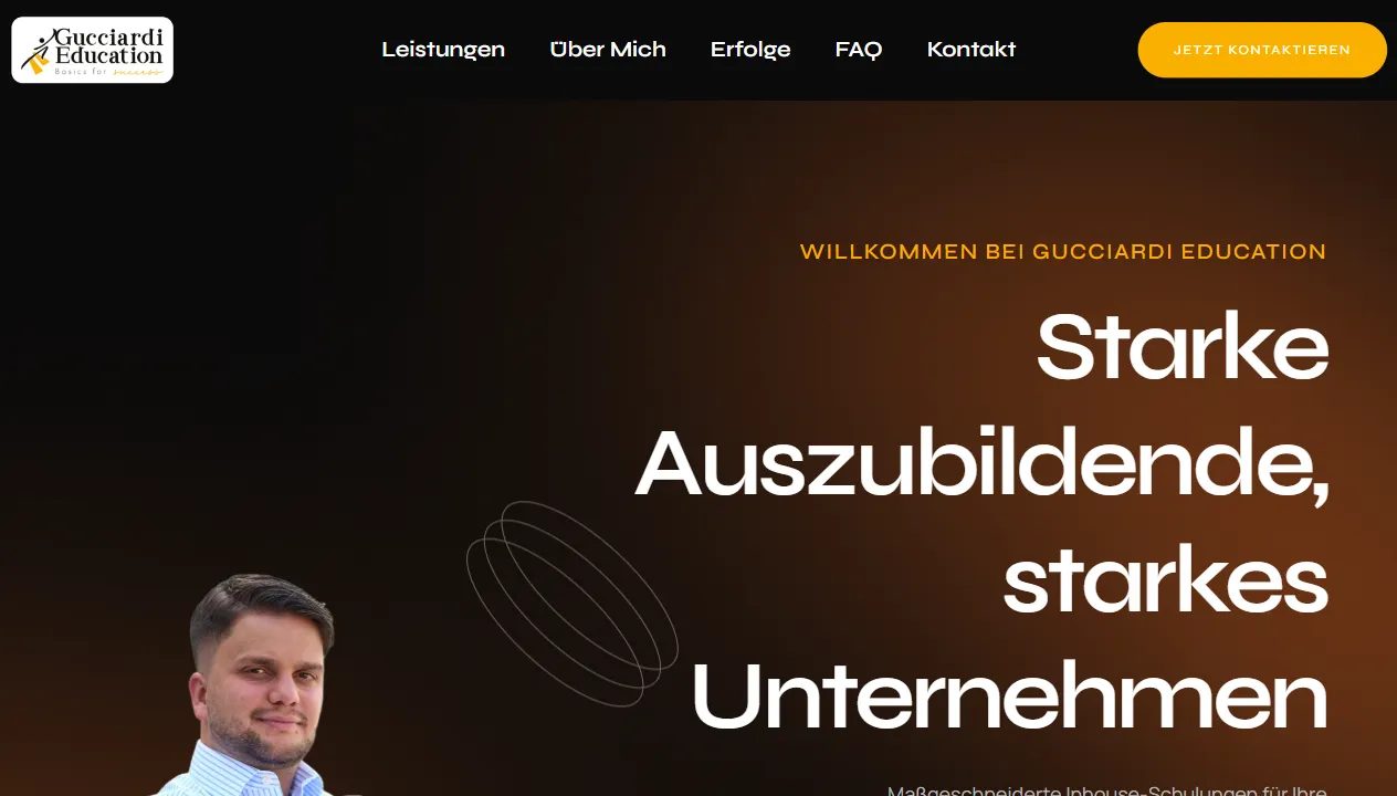 Screenshot der Website Gucciardi Education